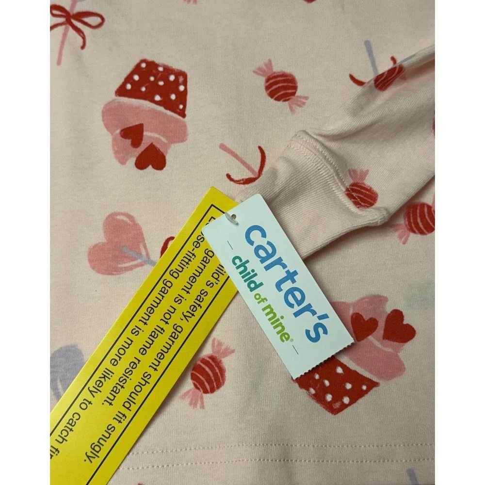 Carter's Child of Mine Toddler Size 2T Valentine's Pajama 2-Piece Set NWT